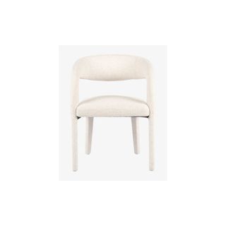 white barrell dining chair