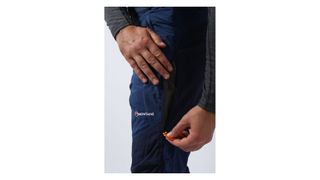 Thigh zippers in Montane Terra hiking pants