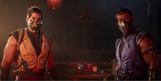 Screenshot of Mortal Kombat's Scorpion and Sub-Zero