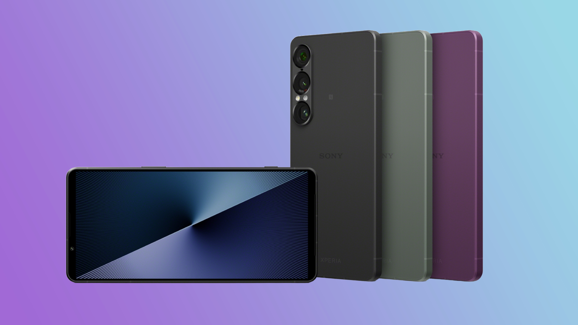 The Sony Xperia 1 VII in all three colors
