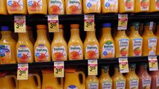 Orange juice for sale at a grocery store in Chicago.