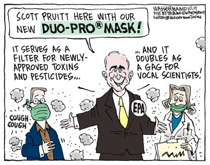 Political cartoon U.S. Scott Pruitt EPA pollution
