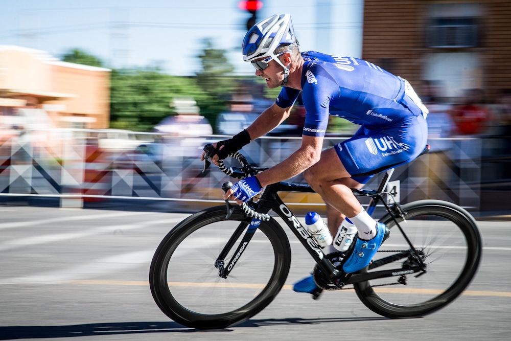 Greg Henderson (UnitedHealthcare) off the front by himself.