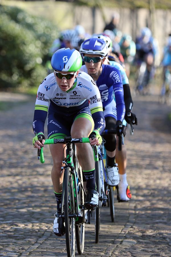 Orica-AIS leads the peloton