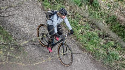 Riding through countryside