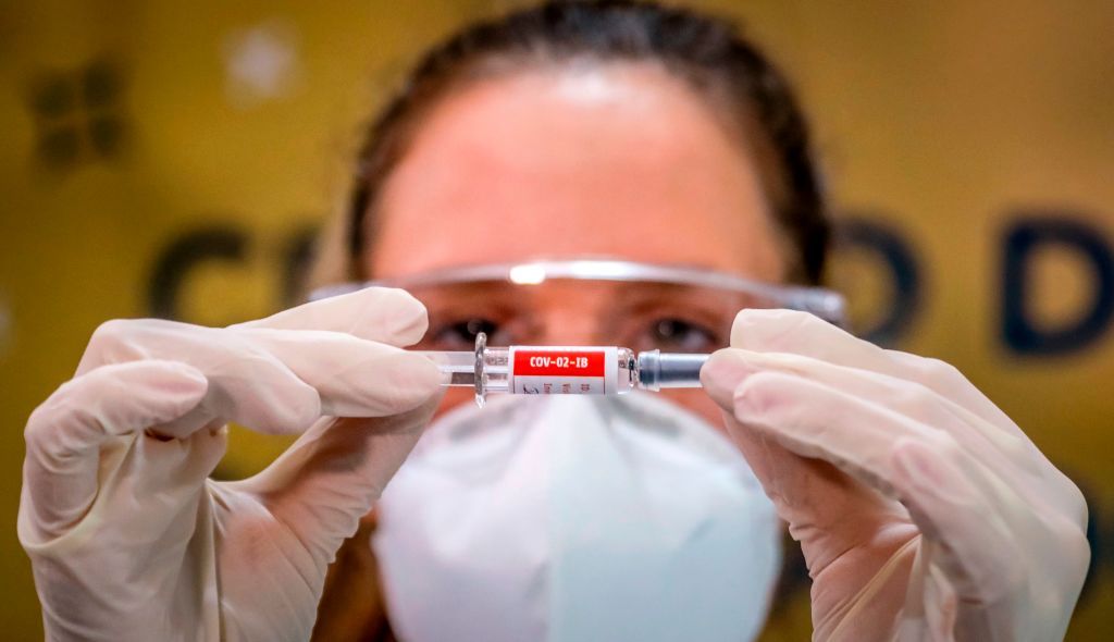 A developing coronavirus vaccine.