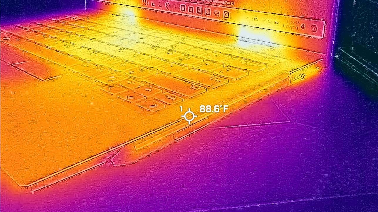 Lenovo ThinkPad X1 2-in-1 (Gen 9) pen area thermals