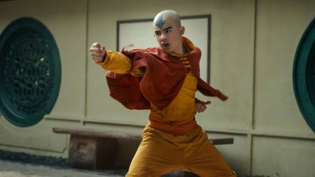 Gordon Cormier as Aang in Avatar: The Last Airbender season 2