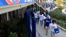 The crowd at Dodgers Stadium this spring.