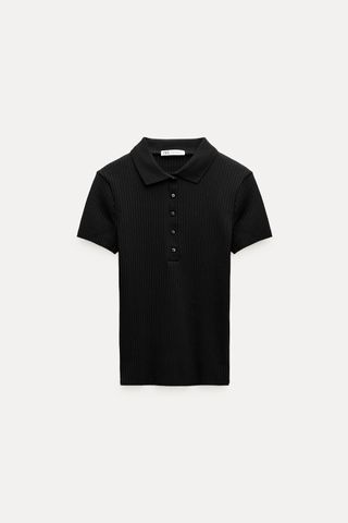 Ribbed Polo Shirt