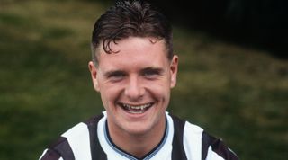 Paul Gascoigne in a pre-season photo for Newcastle United