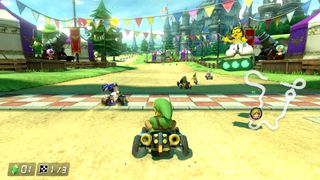 A screnshot of Mario Kart 8 Deluxe.