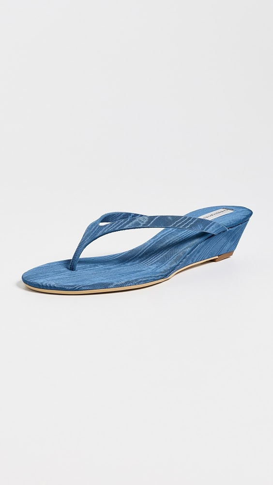 Scala Moire Wedges - Denim