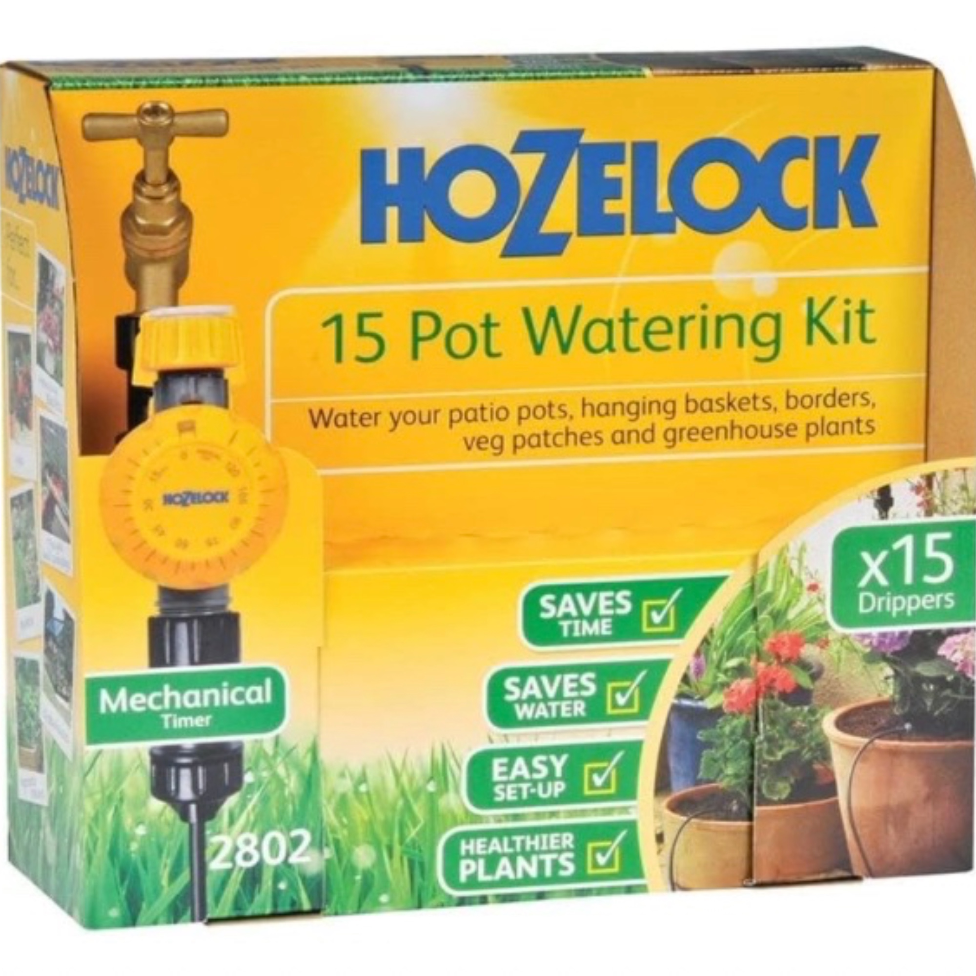 Hozelock Drip Watering Kit 15 Pot, Complete System Kit