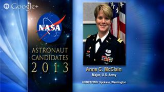 NASA's astronaut candidates for 2013, including Anne C. McClain, were announced on June 17, 2013.