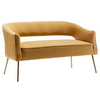 Deybi Velvet Recessed Arm Loveseat