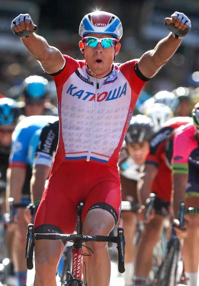 Alexander Kristoff (Katusha) celebrates another win