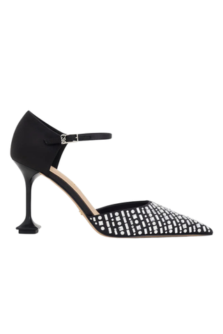 Jacqueline Recycled Polyester Crystal-Embellished Sculptural-Heel Pumps