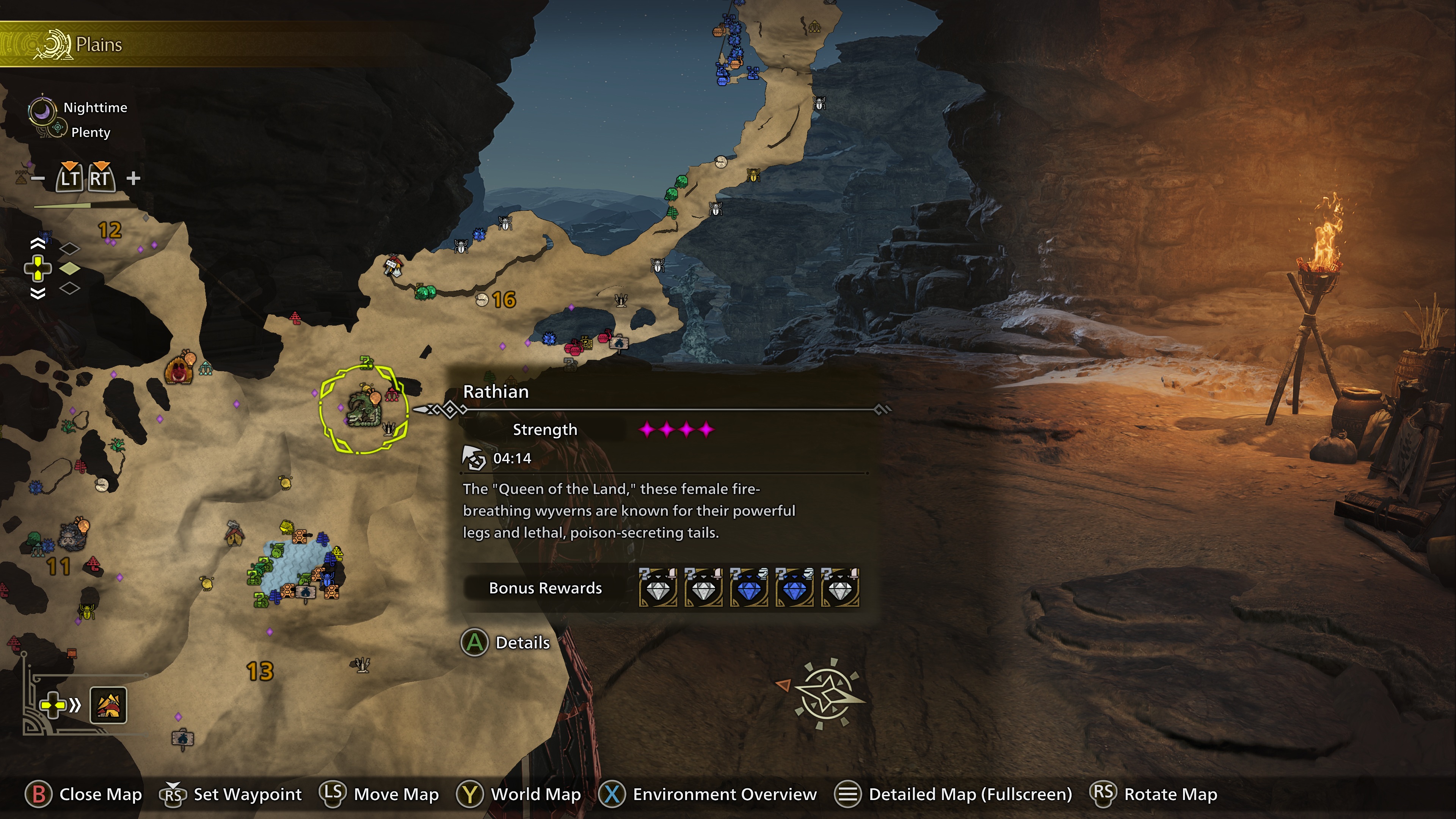 In-game screenshot of a monster's Strength level in Monster Hunter Wilds