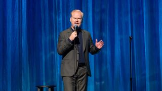 Jim Gaffigan performing stand up