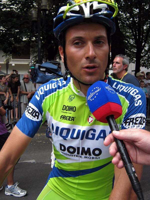 Ivan Basso before the start.