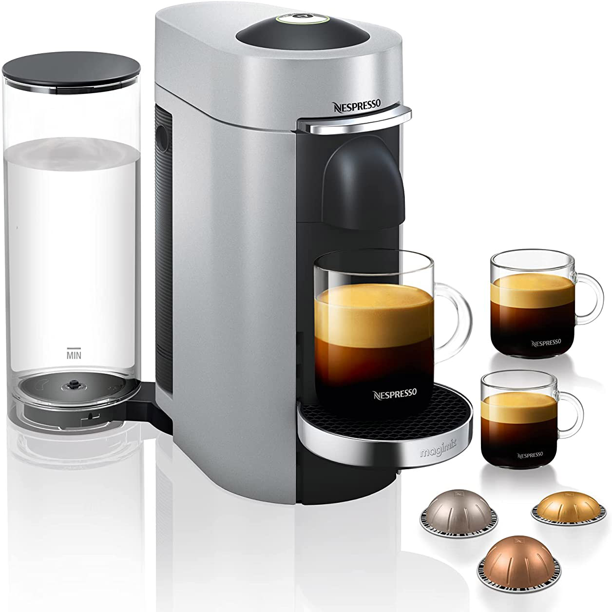 The Nespresso Vertuo Plus on a white background