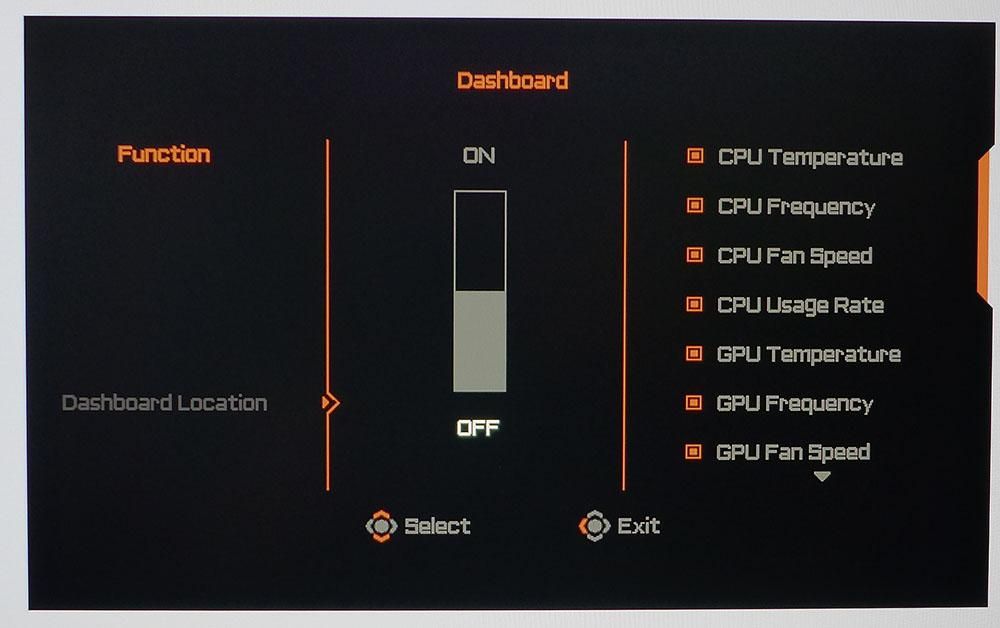 Gigabyte Aorus FI32U - OSD