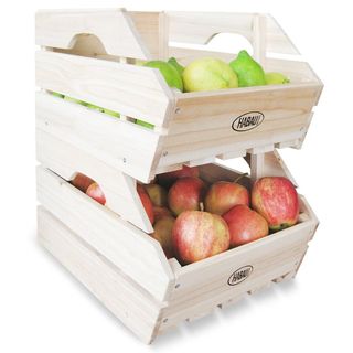 stackable box with fruit