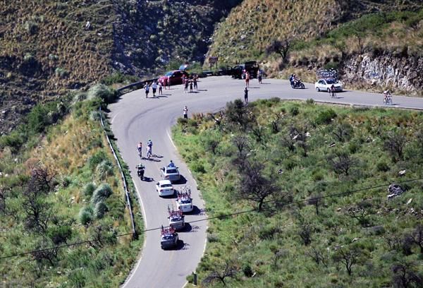 The breakaway splintered on the finishing climb.