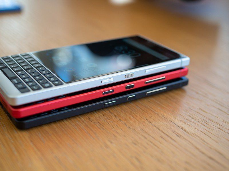 BlackBerry KEY2 in red, silver and black