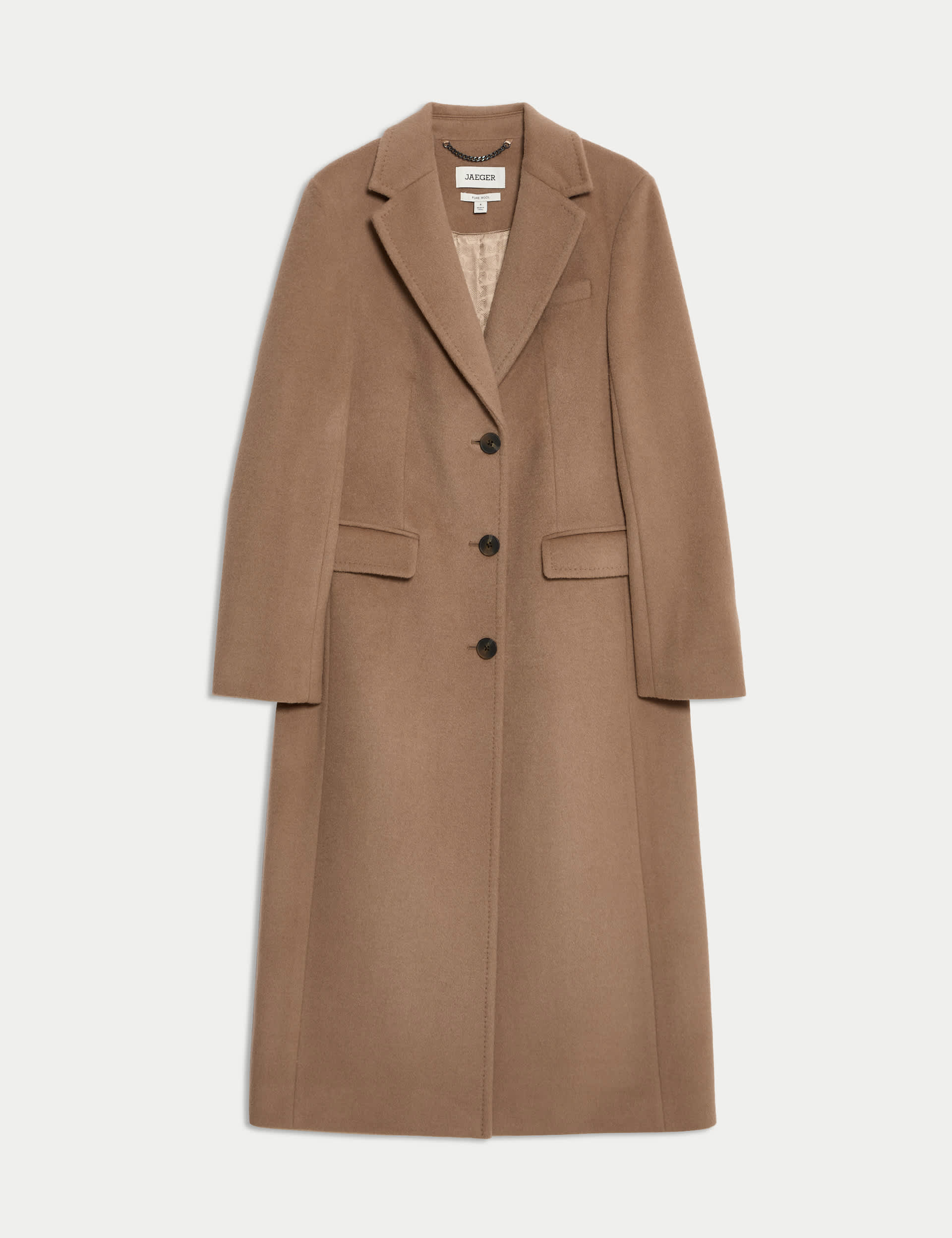 Longline Pure Wool Boyfriend Coat