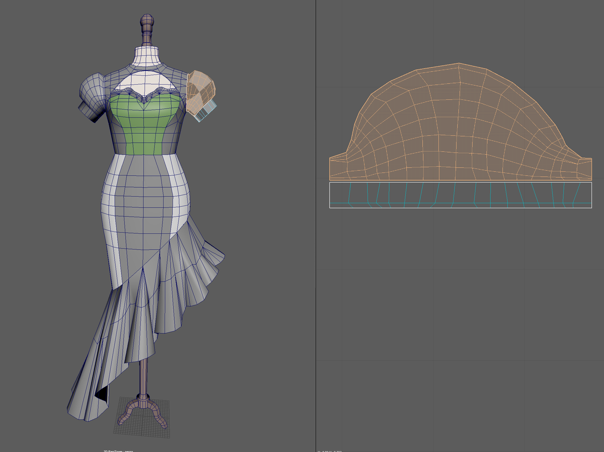 Dresses modelled in 3D