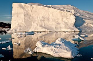 Greenland iceberg in Ilulissat fjord.