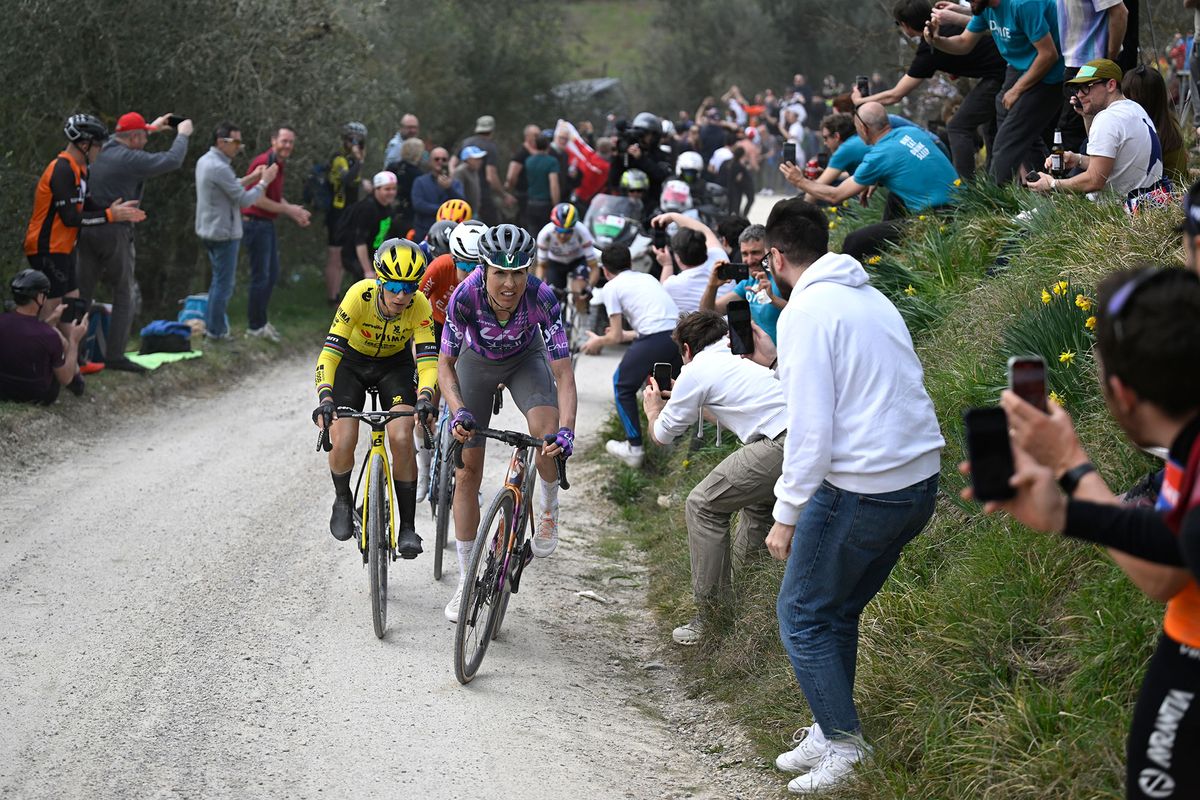 Mavi Garcia and Pauline Ferrand-Prevot were two of the riders to get up the road