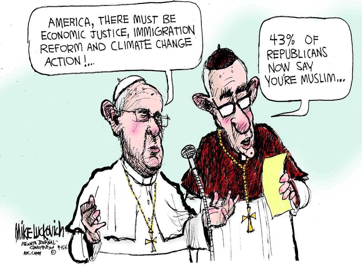 Editorial cartoon Pope U.S. visit | The Week