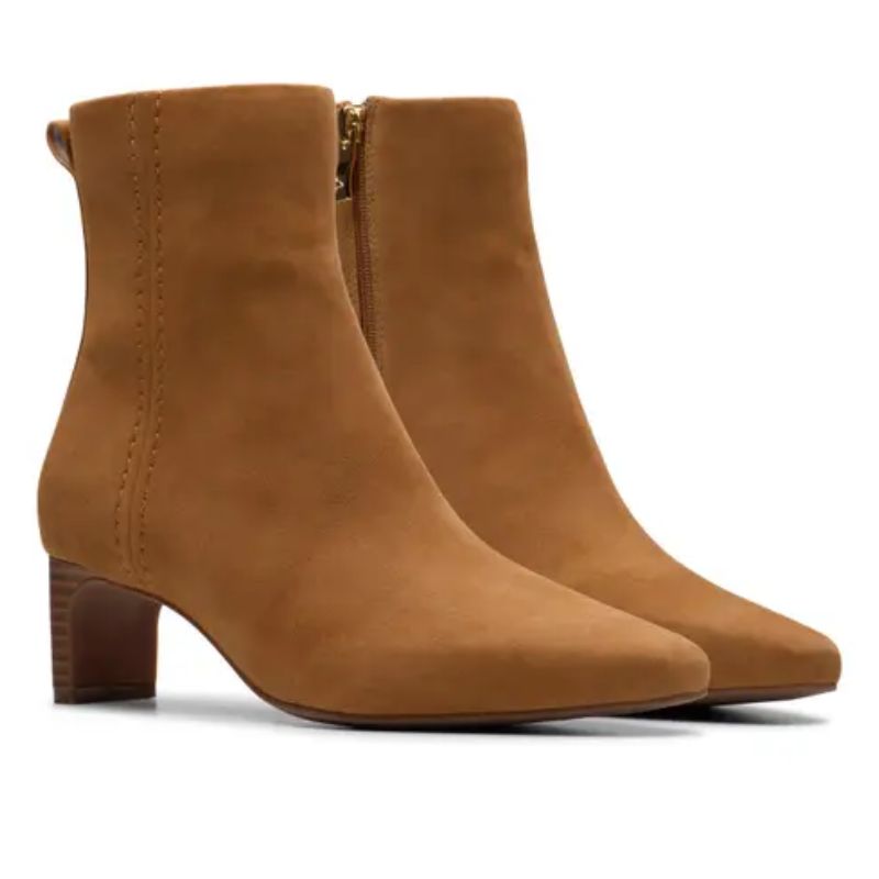 brown suede ankle boots from Clarks