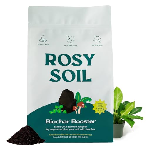 Rosy Soil Biochar Booster, Biochar Soil Amendment, 8 Quarts