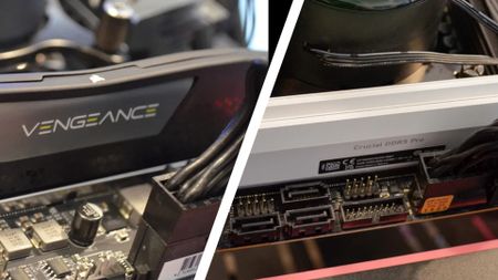 Corsair Vengeance and Crucial DDR5 RAMs during our review process