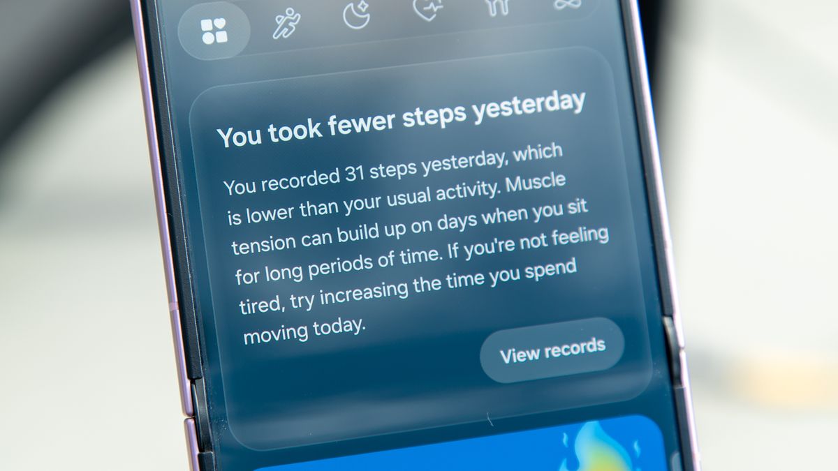 The Samsung Health app