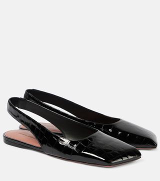 Ane Patent Leather Slingback Flats