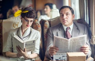 David Walliams and Jessica Raine as Tuppence and Tommy Beresford in Partners In Crime