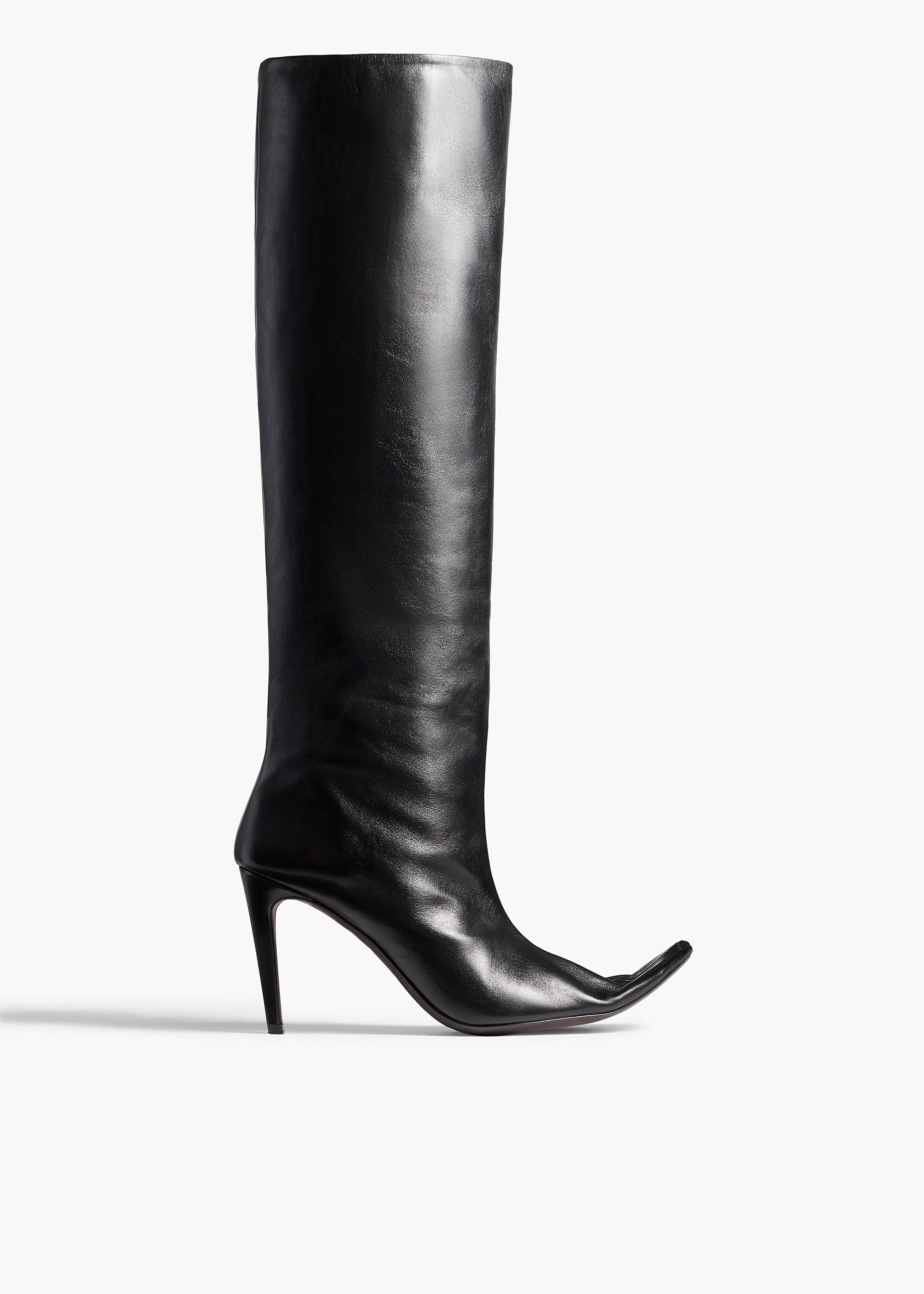 Marlene Knee-High Boot in Black Leather - 35 / Black / Upper100%clsole100%cl