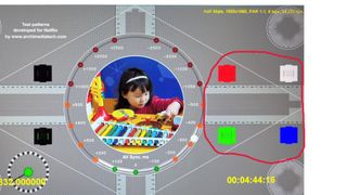Netflix test pattern highlighting color