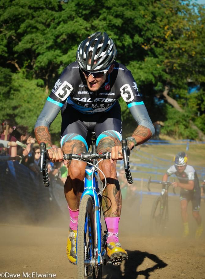 Ben Berden (Raleigh Clement) riding to a fourth place finish