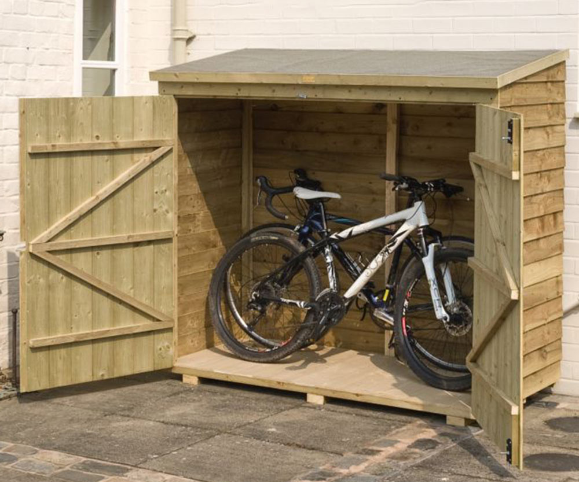 Bike in a wooden shed