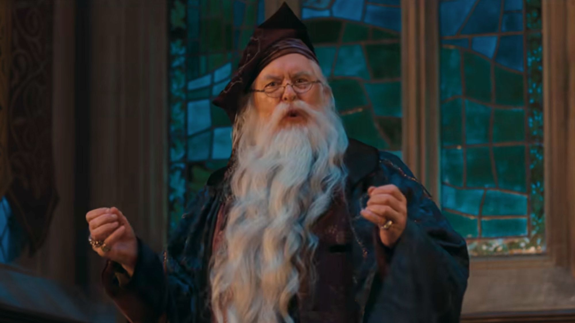 John Lithgow as Dumbledore in Harry Potter series.