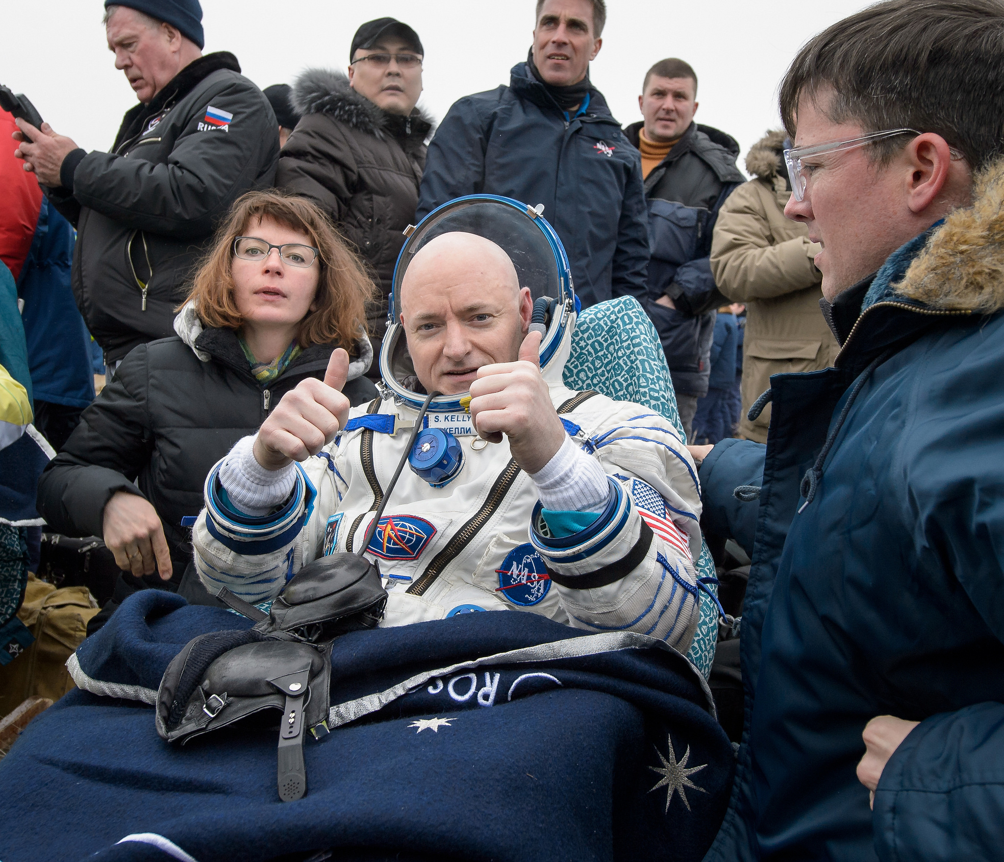 After Nearly a Year in Space, Astronaut and Cosmonaut Return to Earth