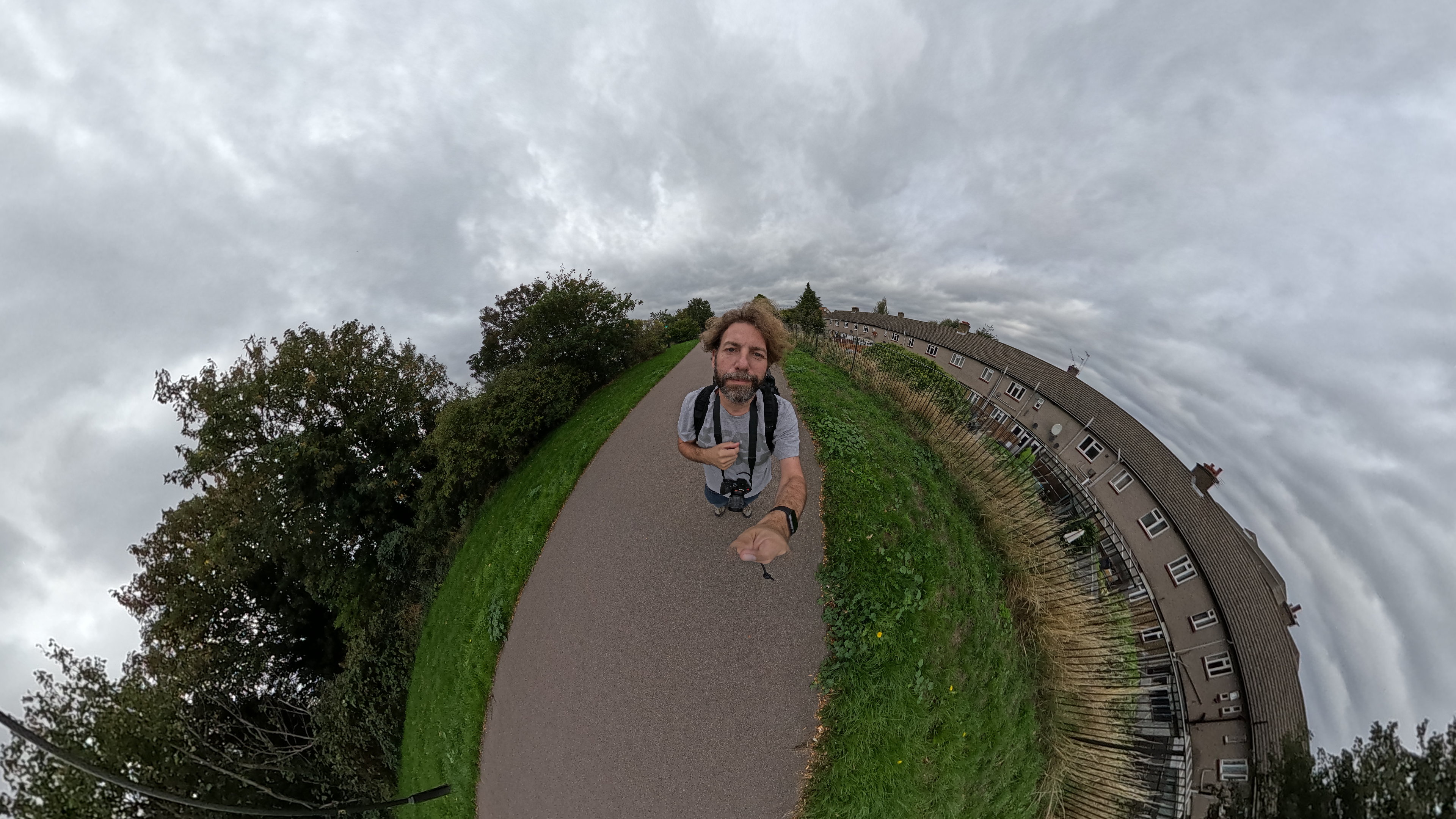 adam juniper holding GoPro max 2