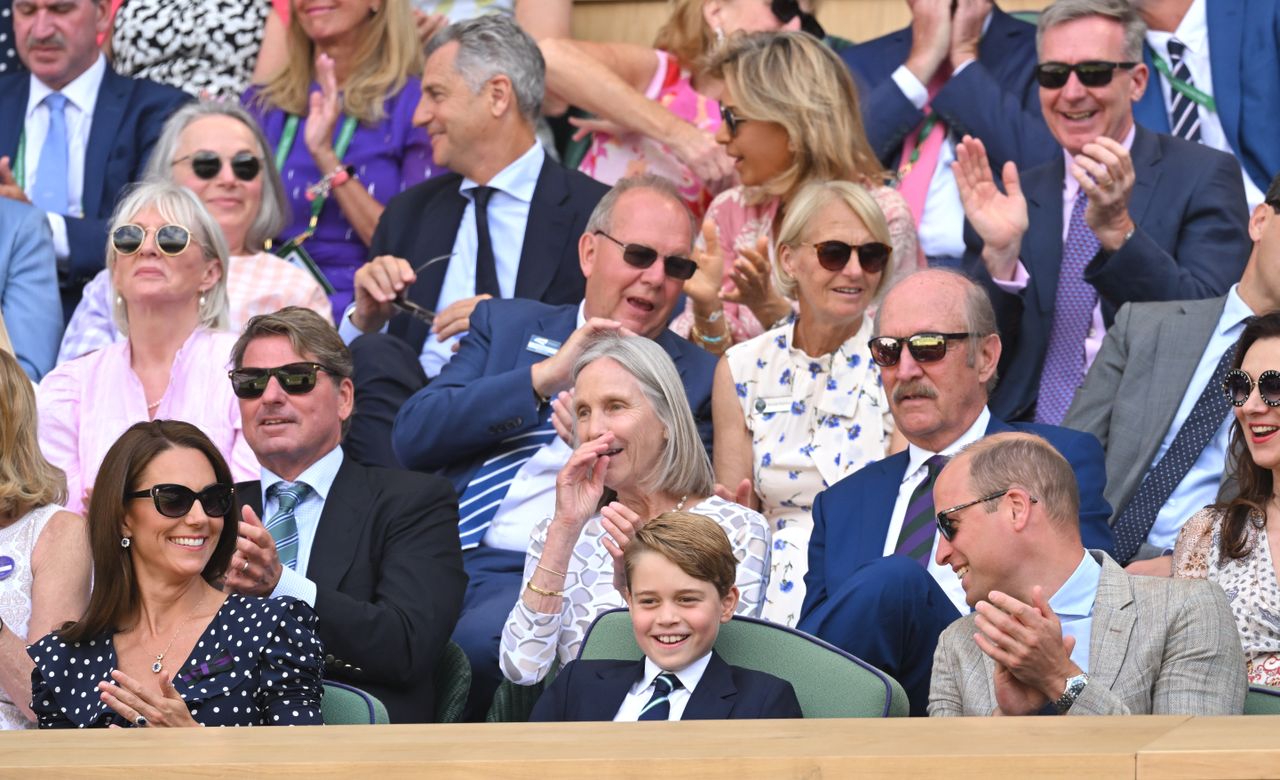 Kate Middleton, Prince William and Prince George at Wimbledon