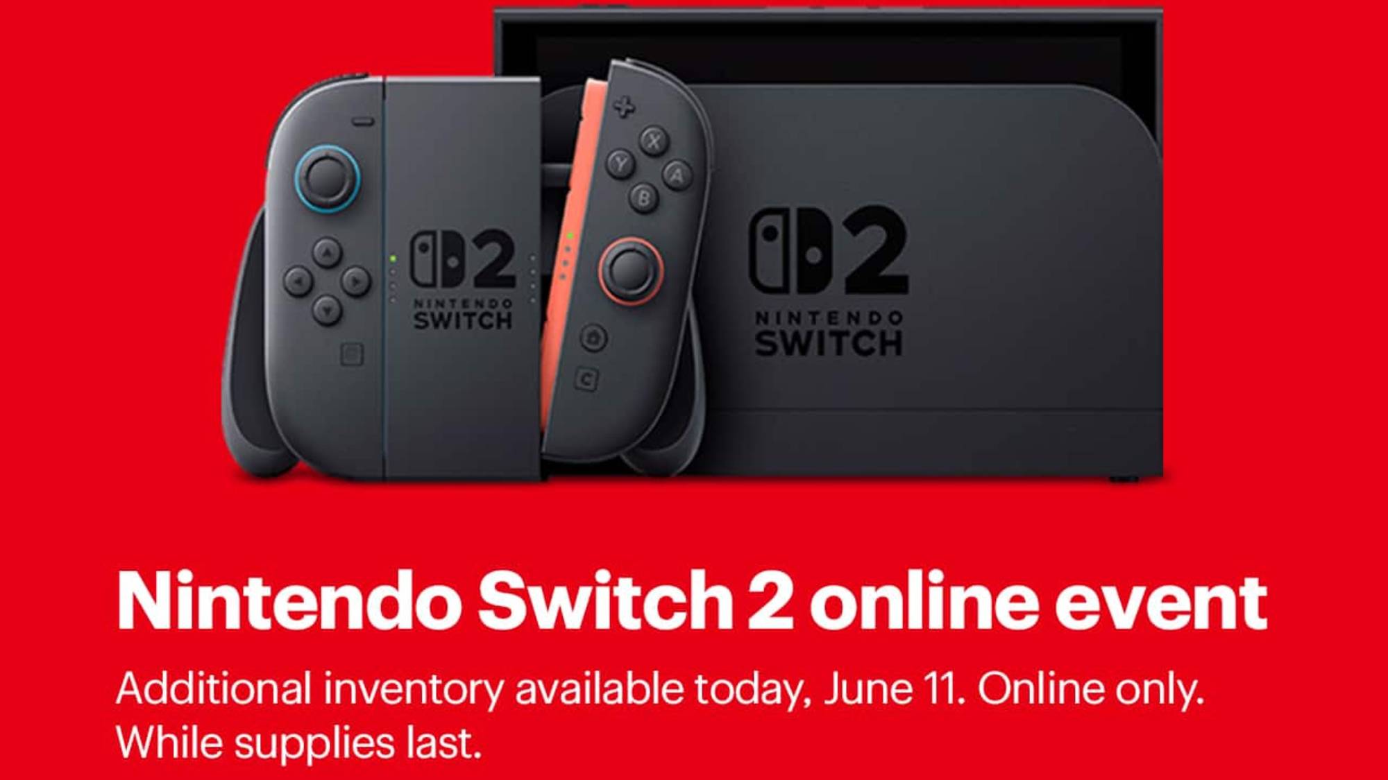 Best Buy promo image for Switch 2 restock on June 11